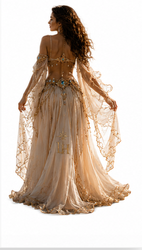 Belly dancer outfit back view